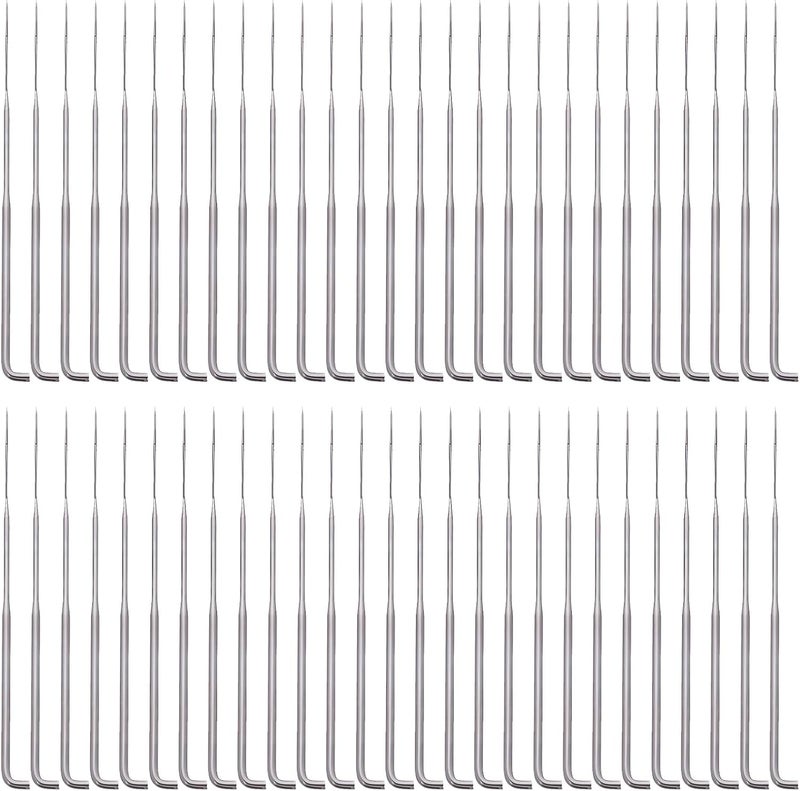 Flylin 100 قطعة إبر حياكة الصوف، لوازم حياكة الصوف المعدنية مع صندوق تخزين إبر الحياكة، مجموعة أدوات ثقب الإبر للحرف اليدوية والخياطة اليدوية (S) - Image 1